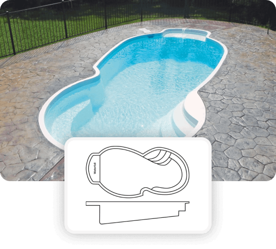 The Montego Bay small fiberglass pool