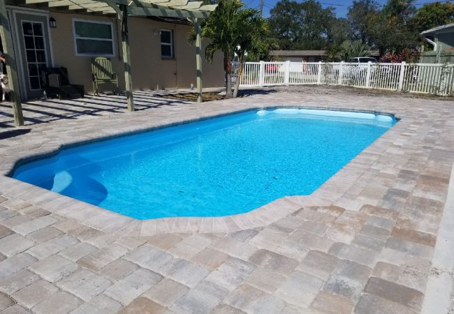 The Freeport large fiberglass pool